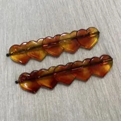 ハートのマーブルデザインヘアピンセット　昭和レトロのサムネイル