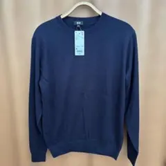 ★UNIQLO★ メンズ　Mサイズ　コットンメリノクールネックセーター