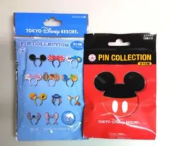 Disney◆ ピンバッジ２個入り×２セット（計４点）
