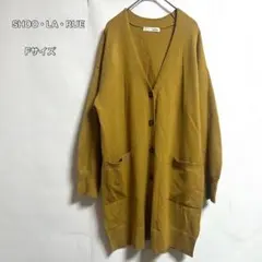SHOO LA RUE シューラルーマスタード Vネックカーディガン Fサイズのサムネイル