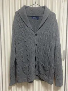 POLO RALPH LAUREN ショールカラー カーディガン グレー SP