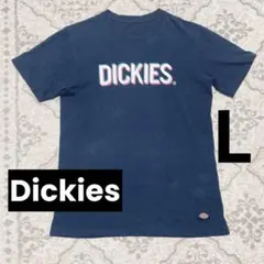 Dickies ディッキーズ ロゴTシャツ Lサイズ 綿100% ネイビー