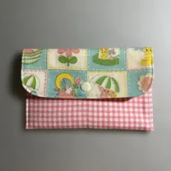 蓋付きポーチ　ハンドメイド