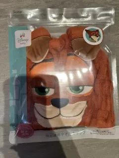 ズートピア　ニック　タオルキャップ　ヘアキャップ　ヘアタオル