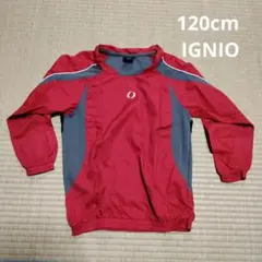 IGNIO 120cm 長袖ジャージ 赤/グレー