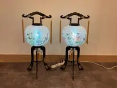 盆提灯 2個セット 牡丹柄 置き型 - メルカリ