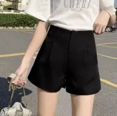 【新品】タックハイウエストショートパンツ[at1744]