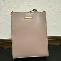 ピンク ショルダーバッグ ゴールド金具