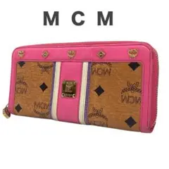 【MCM】ヴィセトス★ピンク★ラウンドファスナーウォレット★V8884のサムネイル
