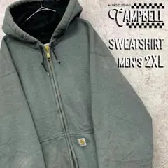 【レア2XL☆メキシコ製90s】カーハート スウェットパーカー グレー