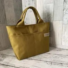 ♦15 ハンドメイド トートバッグ 帆布 マスタード②