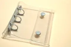 SALE！持ち運びに便利なシール帳♡ くすみブルー 3リング