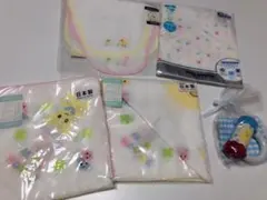 ミキハウス 新生児 セット ベビー 短肌着 ガーゼハンカチ 汗取りパッド