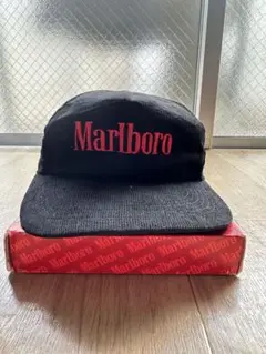 【c187-2】90s デッドストック　マルボロ　タバコ　ヴィンテージ キャップ キャップ/帽子】90s Marlboro (マルボロ) 企業物 6パネル