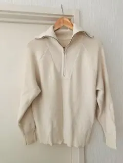 ハーフジップニットセーター LL