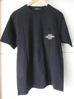 メンズ トップス Tシャツ ナノ・ユニバース ブラック 刺繍 Ｌ