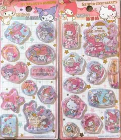 マイメロ＆クロミ フレーク入りウォーターシール2枚セット