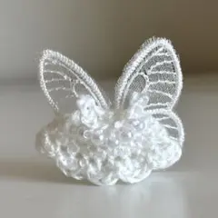 赤ちゃん　ハンドメイド　着せ替え　お洋服　ミニチュアドール服　妖精　蝶　白