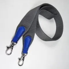 ★本革とテープのショルダーストラップ30mmチャコールグレーｘミッドナイトブルー