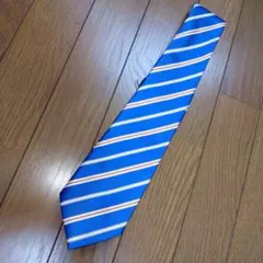 青のストライプネクタイ　古着