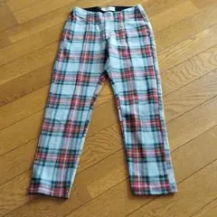 Zaraキッズ130チェック柄ストレートパンツ（赤・青）