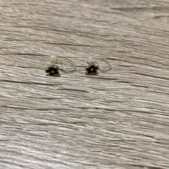 花形のパールアクセントイヤリング　2次会　結婚式