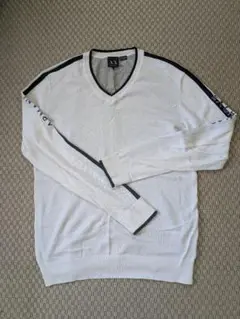 Armani Exchange ホワイト Vネック ニット