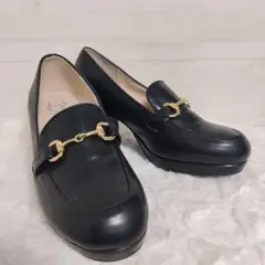 【極美品】byあしながおじさん　厚底ビットローファーパンプス22.5cmのサムネイル