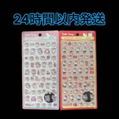 [国内正規品]ボンボンドロップシール　mini ハローキティ 赤ピンク2枚セット