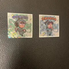 忍たま乱太郎マンチョコ　シール 中在家長次　摂津のきり丸