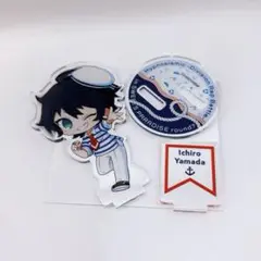 山田一郎 6点セット★BASE 缶バッジ アクリルスタンド ヒプノシスマイク 山田一郎☆6点セット BASE アクスタ 特典 缶バッジ ヒプノシスマイク