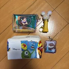 Disney ディズニー ポーチ キーホルダー 4点セット
