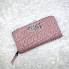 ✨極美品✨ ミュウミュウ 長財布 マテラッセ クリスタル ビジュー