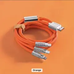 3in1 USBケーブル 120W 超高速充電 LEDライト付き 2本セット