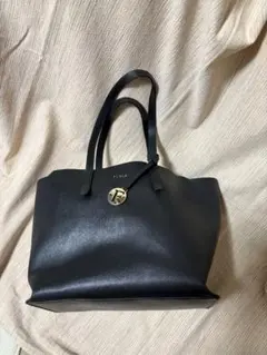 FURLA ブラックレザー　トートバッグ