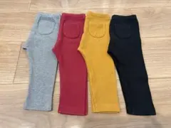 ユニクロ 80cm リブレギンス 4着セット