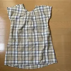 branshes チェック柄 半袖ワンピース 120cm