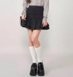 【Darich】シャーリングフリルミニスカート