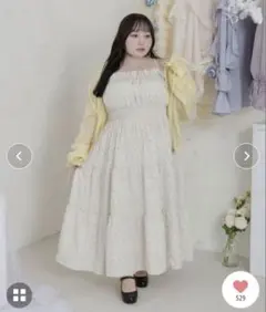 【新品未使用】louiosy リネンライクワンピース 白　3L 完売品 大きいサイズ】リネンライクワンピース（ワンピース）｜Louiosy