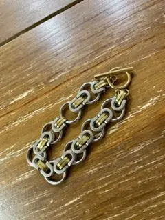 金属製チェーンブレスレット ステンレス　汗水に強い　目立つデザイン　かっこいい