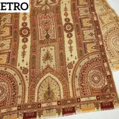 美品 ★ETRO★ ストール ペイズリー柄 ウール混 ブラウン オレンジ