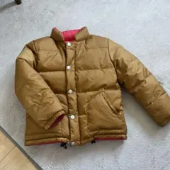 リバーシブル ダウンジャケット ブラウン/ピンク