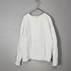 ATON エイトン クルーネックスウェット 漆 ペイント