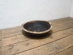 ヴィンテージ アンティーク ウッドボウル こね鉢 木彫り 特大サイズ
