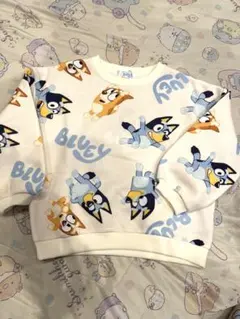 ブルーイ 裏起毛トレーナー 120cm ホワイト