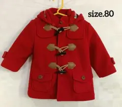 ミキハウス　ダッフルコート　赤　レッド　80　アウター