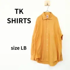 TK SHIRTS　長袖カラーシャツ　オレンジ　LBサイズ　1530のサムネイル