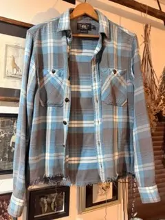 ジョニーデップ着用 RRLチェック柄ヘビーフランネル　ネルシャツ