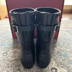 ショート バック アジャスタブル ブーツ　黒