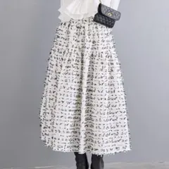 【あみーご様専用】frene フレアスカート リボンジャガード